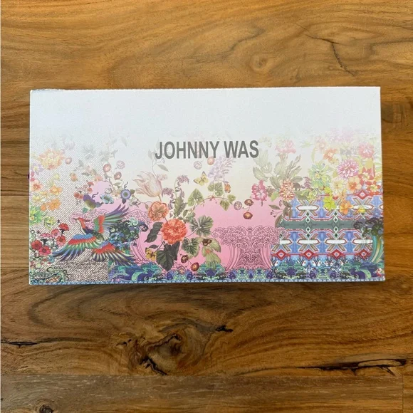 Johnny Was Blue Silk Scarf (in box) - Picture 3 of 6